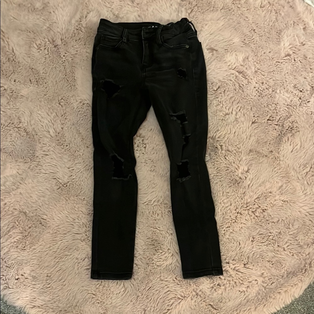 Girl’s Black Ripped Jeans